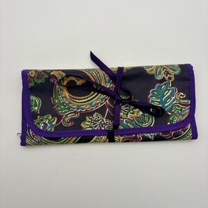 Jones New York‎ Signature Hanging Travel Cosmetic Bag Paisley Purple Organizer